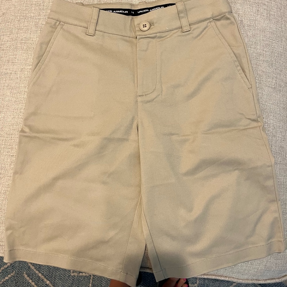 Boys Youth Under Armour Khaki Shorts